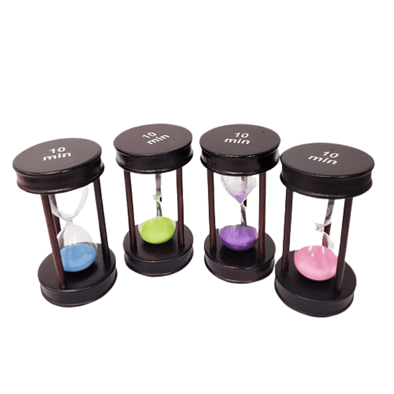 Dekoratif Ahşap 10 Dakika Kum Saati resmi