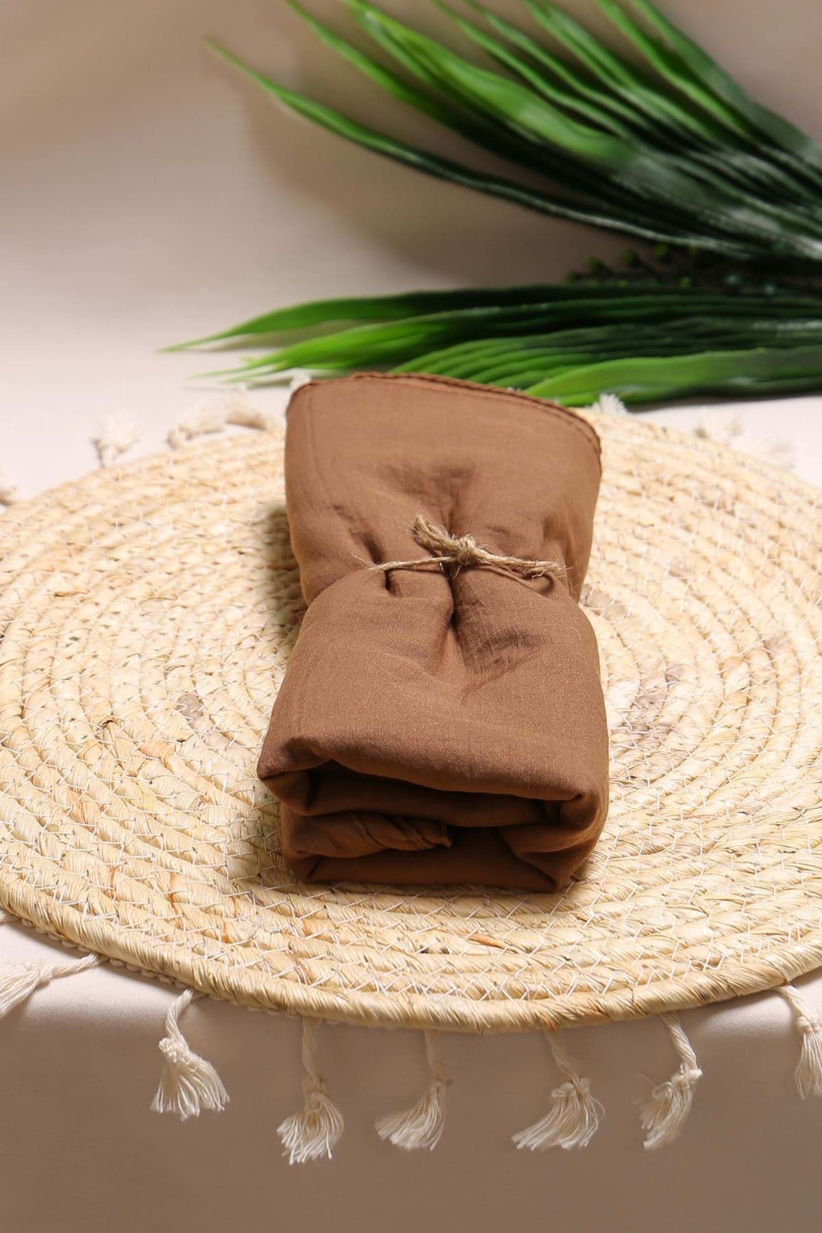 Picture of Soft cotton shawl coffee - 18559.1817.