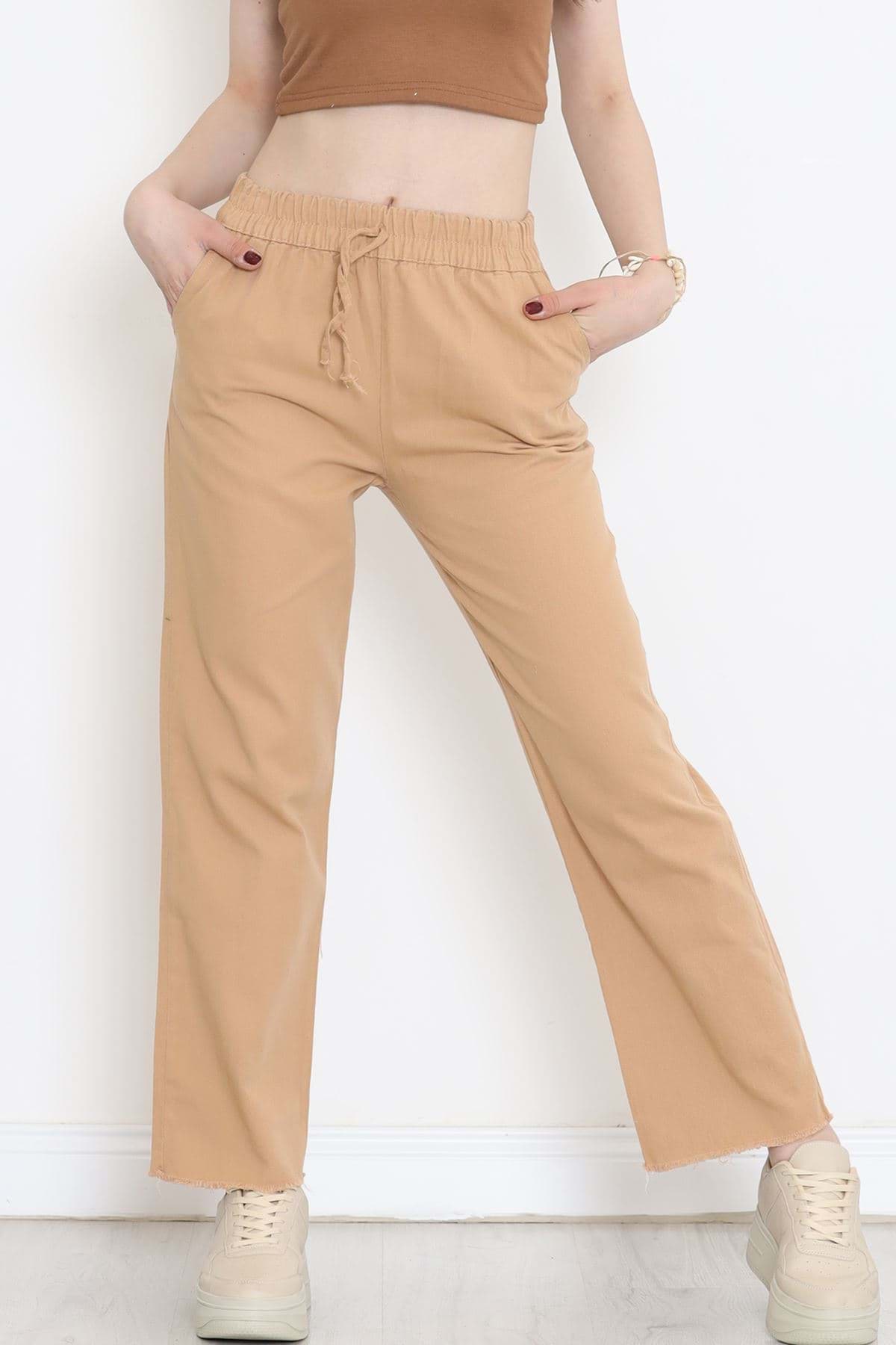 Paça Püsküllü Pantolon Sütlükahve - 152476.299. resmi