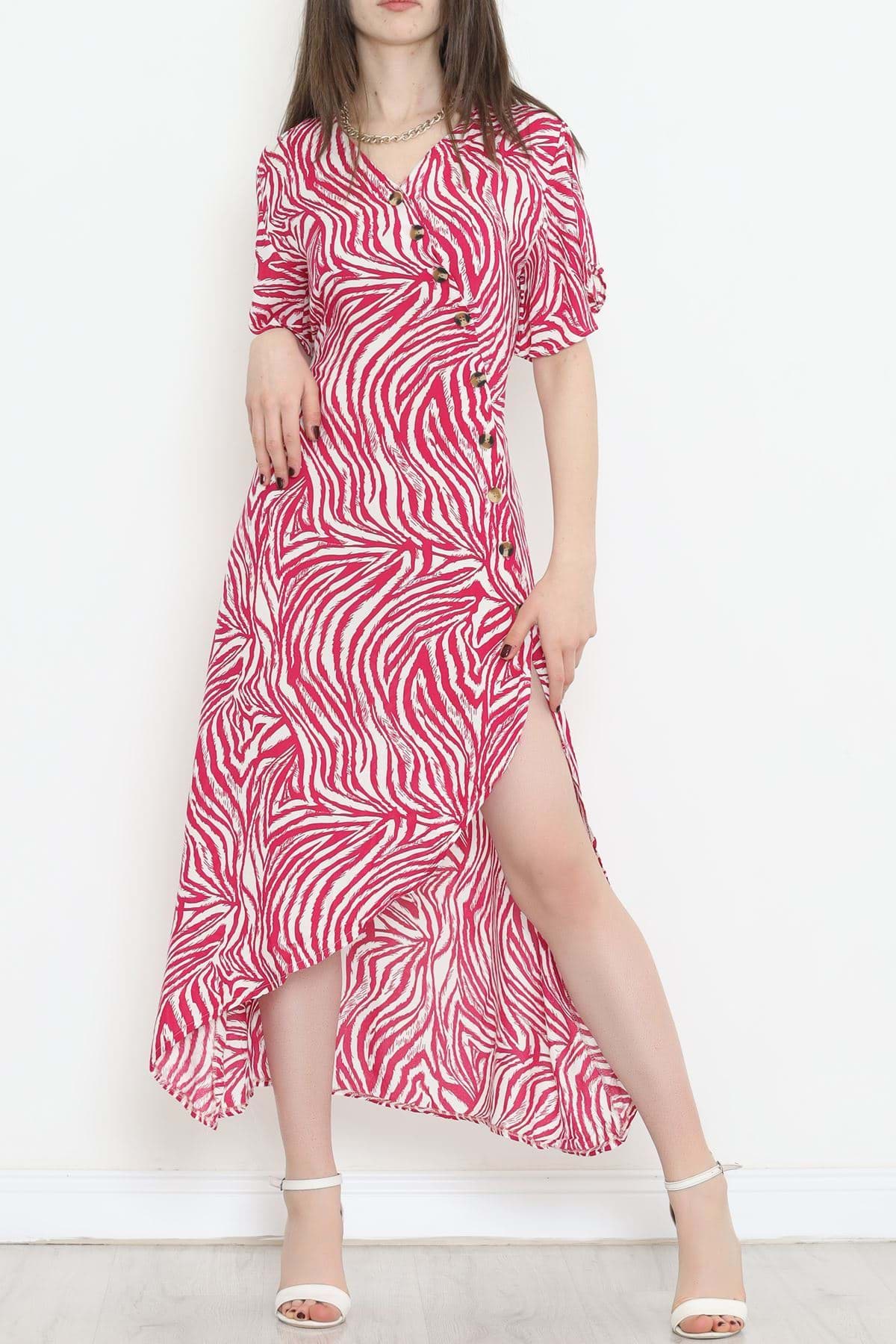 Picture of Side buttoned dress fuchsia - 152333.701.