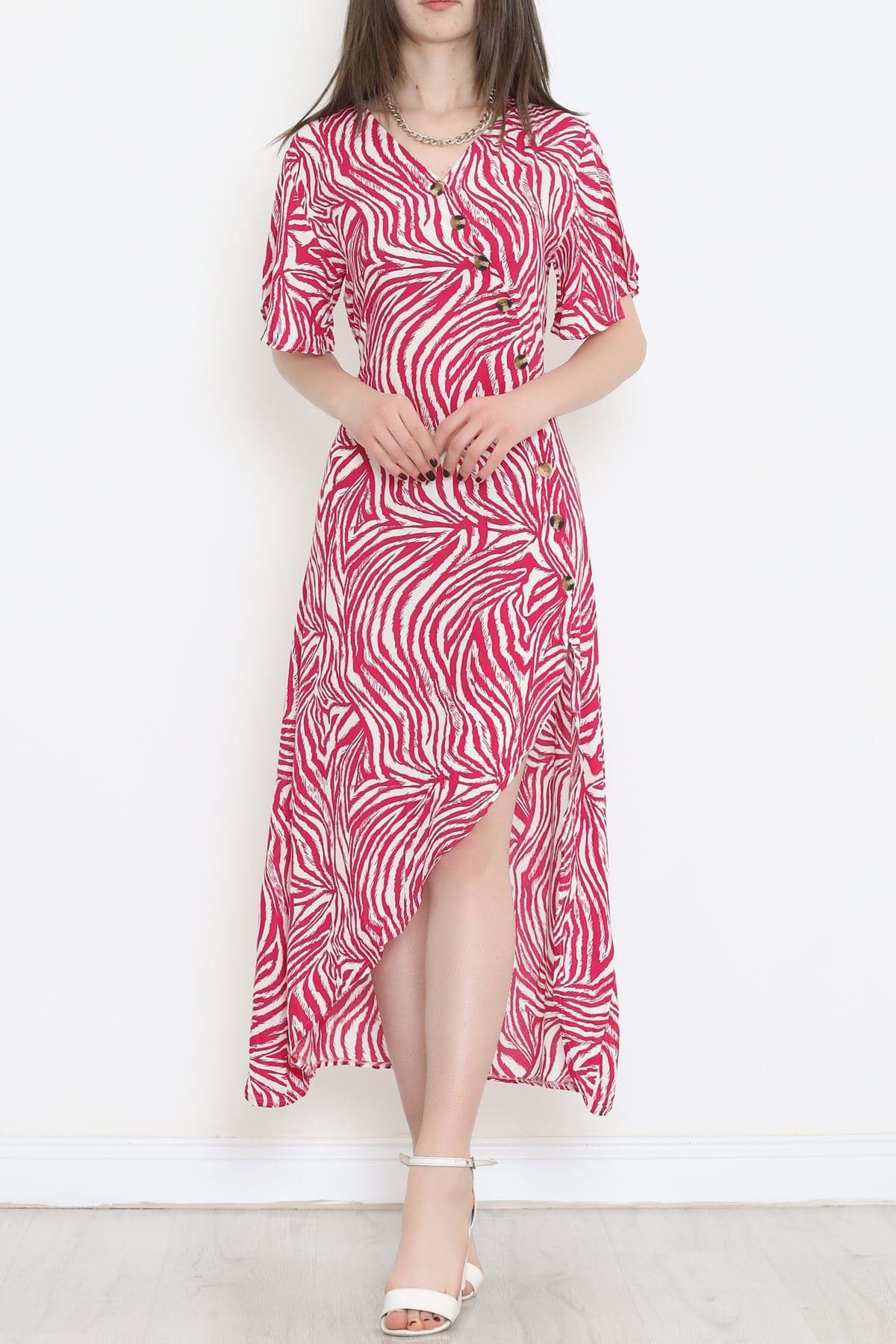 Picture of Side buttoned dress fuchsia - 152333.701.