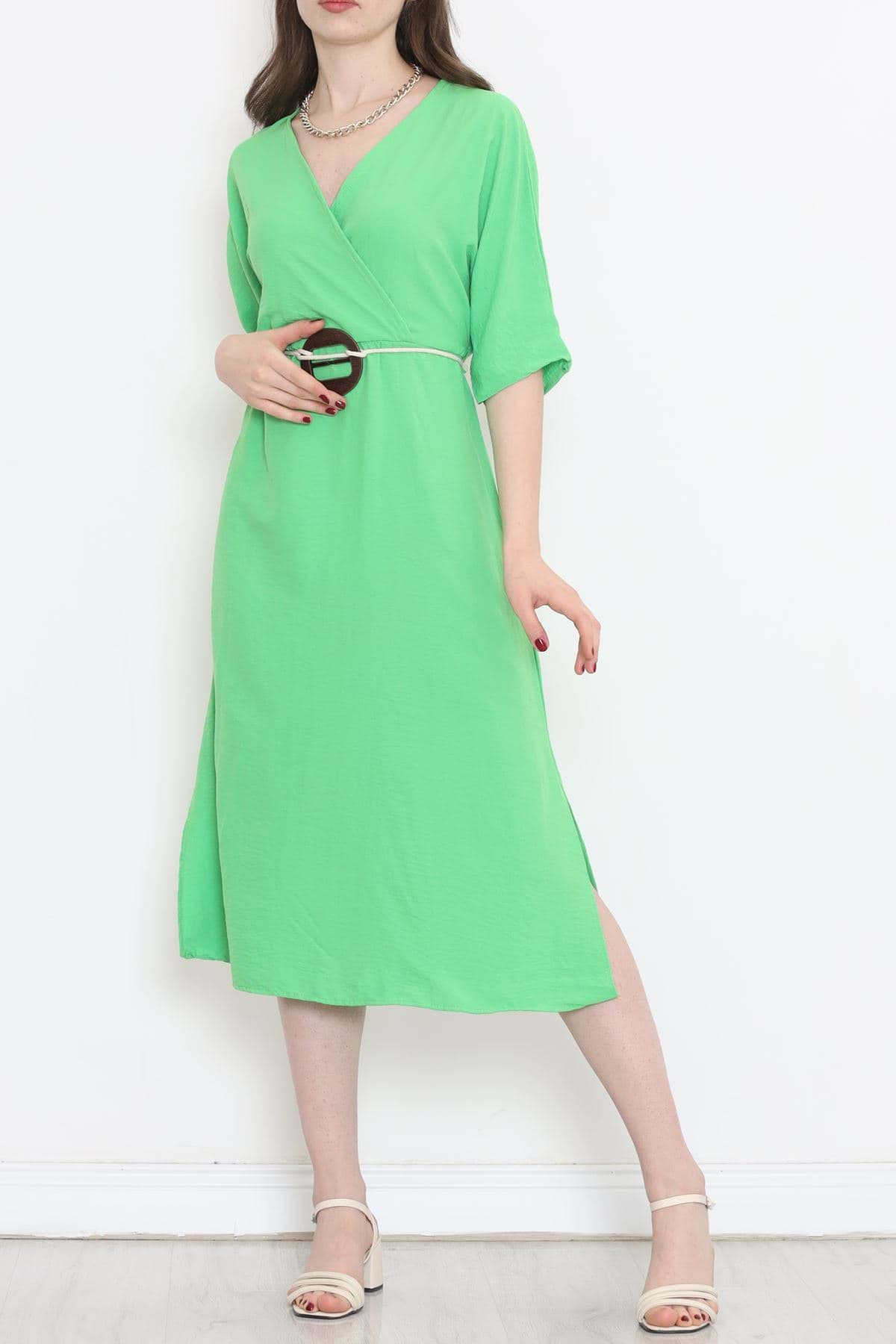 Halatlı Ayrobin Elbise Yeşil - 152442.701. resmi