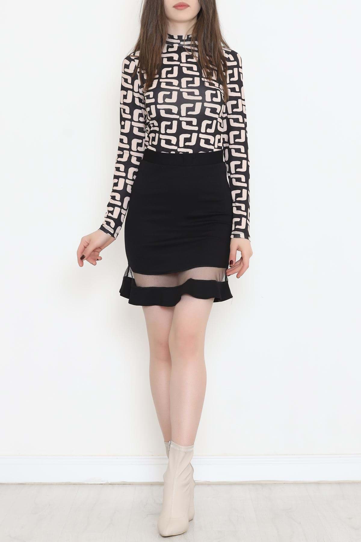 Fırfırlı Etek Siyah - 16573.1005. resmi