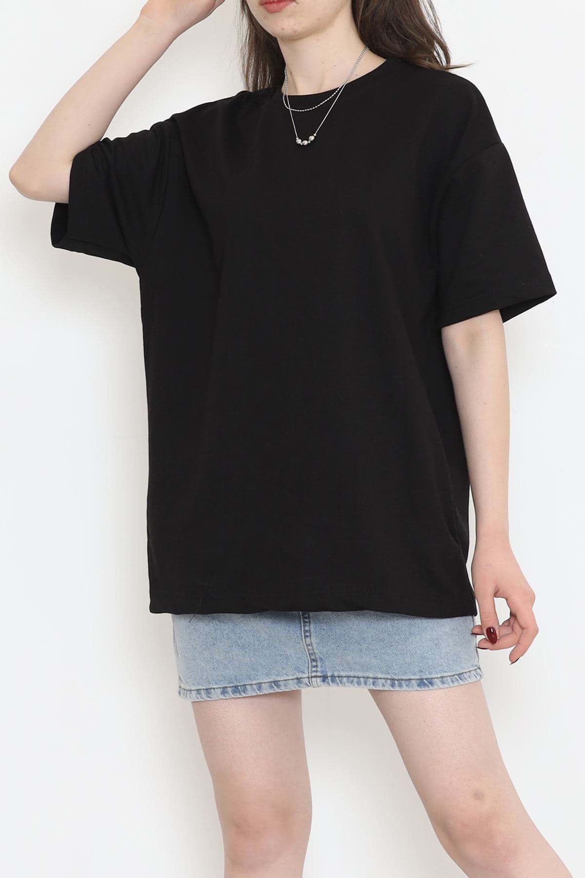 İki İplik Tişört Siyah - 1633.751. resmi