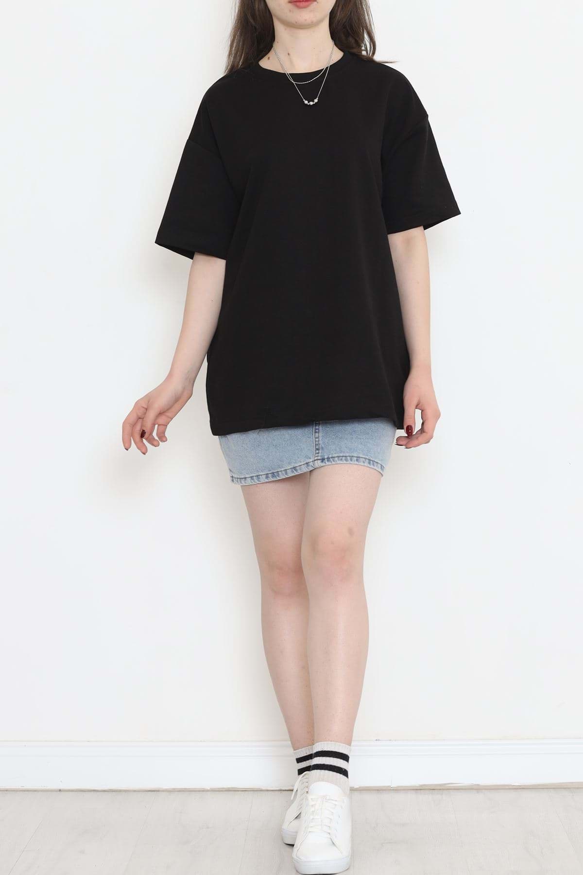 İki İplik Tişört Siyah - 1633.751. resmi