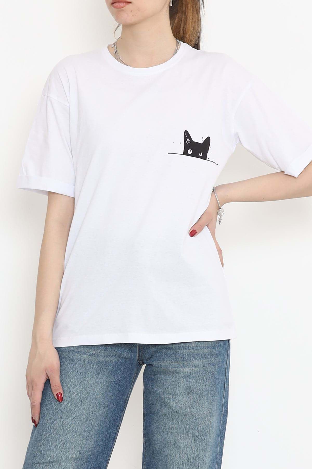 Baskılı Tişört Beyaz - 16531.1567. resmi