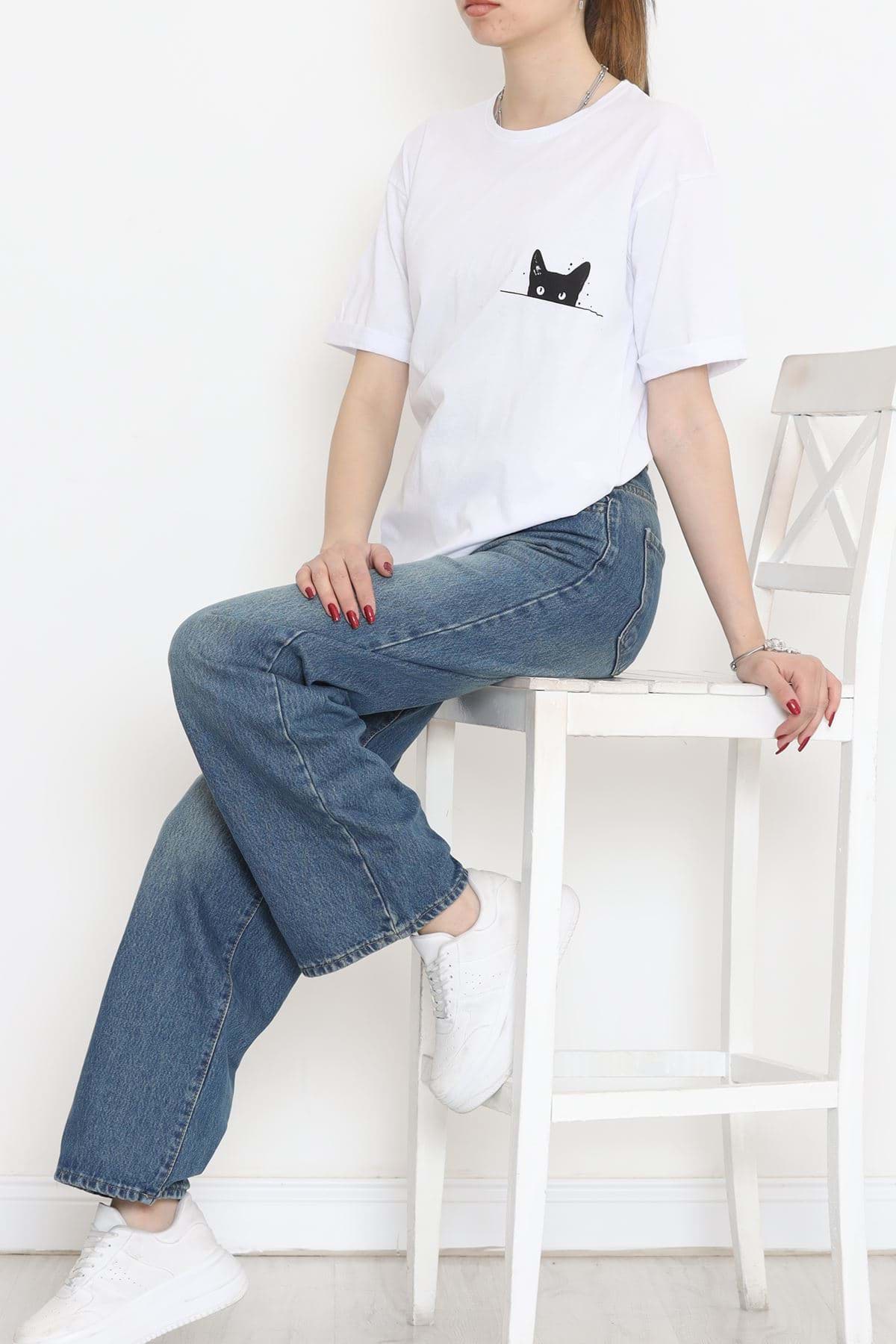 Baskılı Tişört Beyaz - 16531.1567. resmi